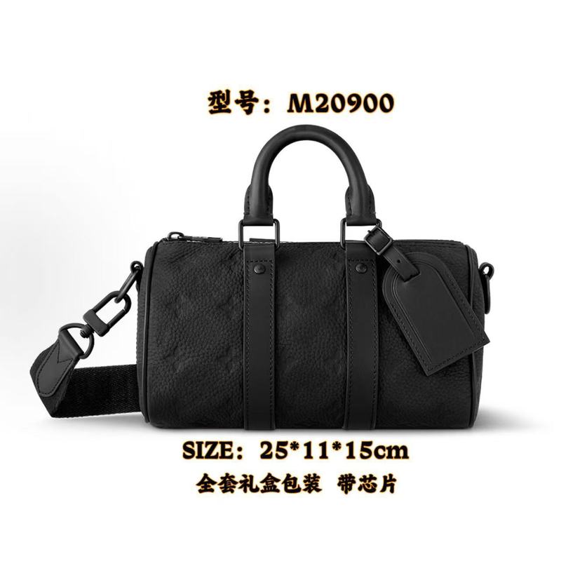 New Men's Crossbody Bag Head Layer Cowhide Pillow Bag Embossed Shoulder Bag Roller Bag Cylinder Bag Fashionable Crossbody Bag