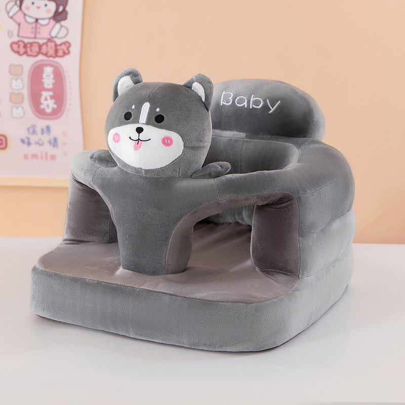Asiento de bebé anti-caída juguetes de peluche anti-rollback dibujos animados bebé aprendiendo a sentarse en un pequeño sofá al por mayor artefactos mágicos para niños