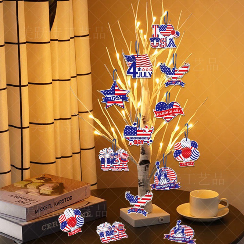 Colgante de decoración de fiesta del Día de la Independencia transfronteriza europea y americana image 4