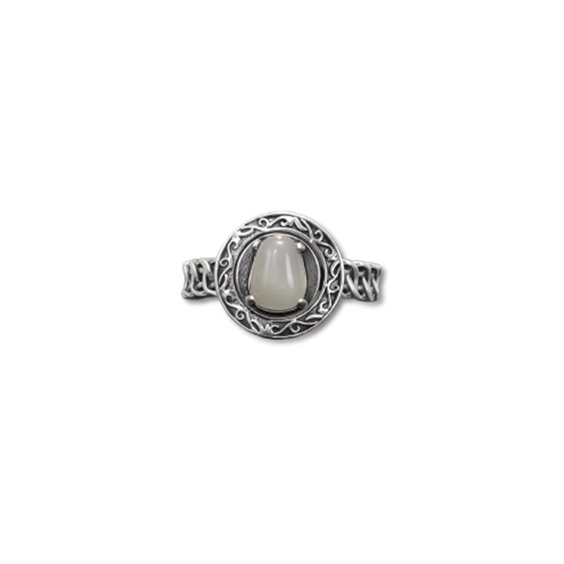 Vintage Egg-shaped Designer Ring Adjustable National Style_voghion.com