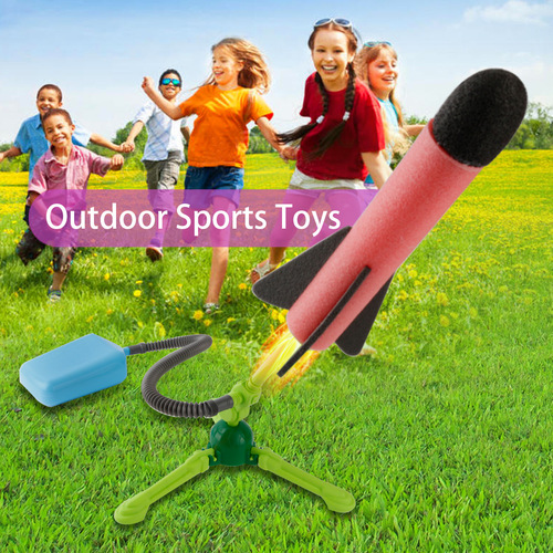 Children's Skyrocket Toy Parent-Child Interactive Outdoor Launcher EVA Ball Plaza Lighting Toy Wholesale