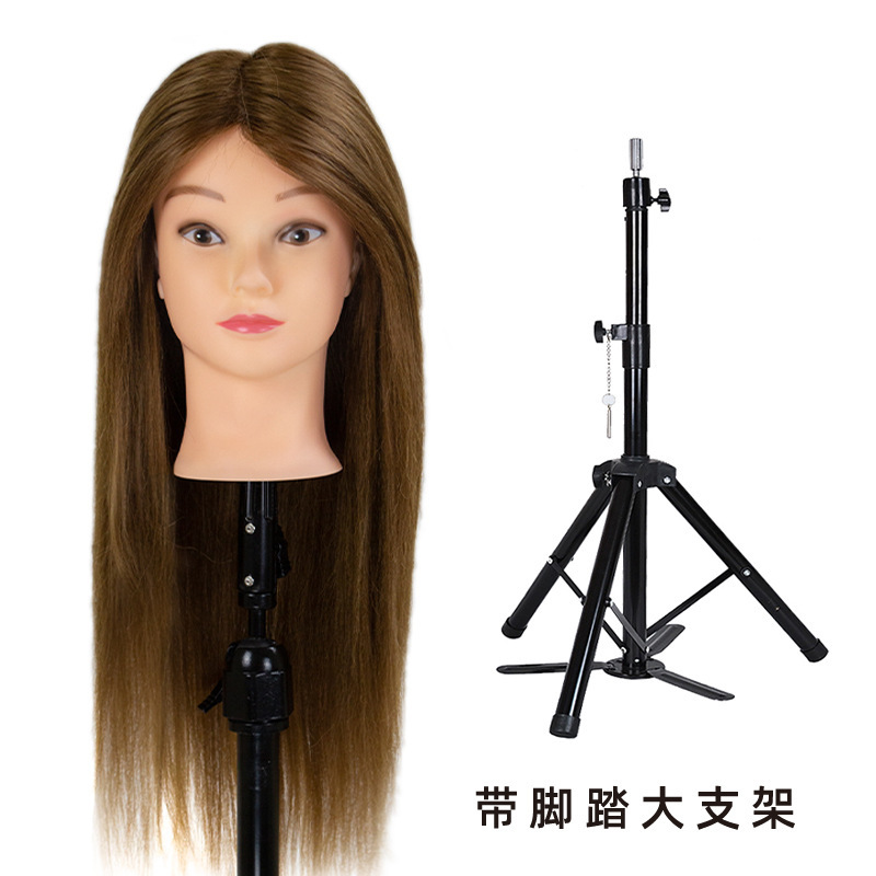 真发混丝无妆头模美发教学练习编盘发修剪吹造型公仔头化妆模特头|undefined
