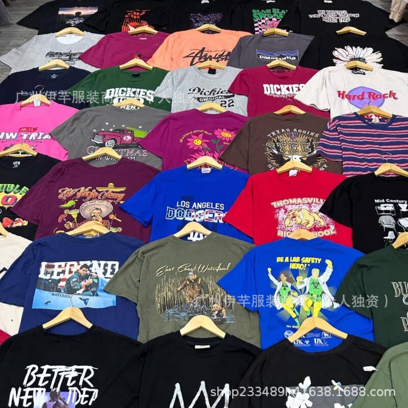 Cotton Men's T-Shirt Export Summer Men's and Women's Short-Sleeved T-Shirt Round Neck Loose Trendy Brand Cotton T-Shirt Wholesale Cotton Men's T-Shirt Export Summer Men's and Women's Short-Sleeved T-Shirt Round Neck Loose Trendy Brand Cotton T-Shirt Wholesale