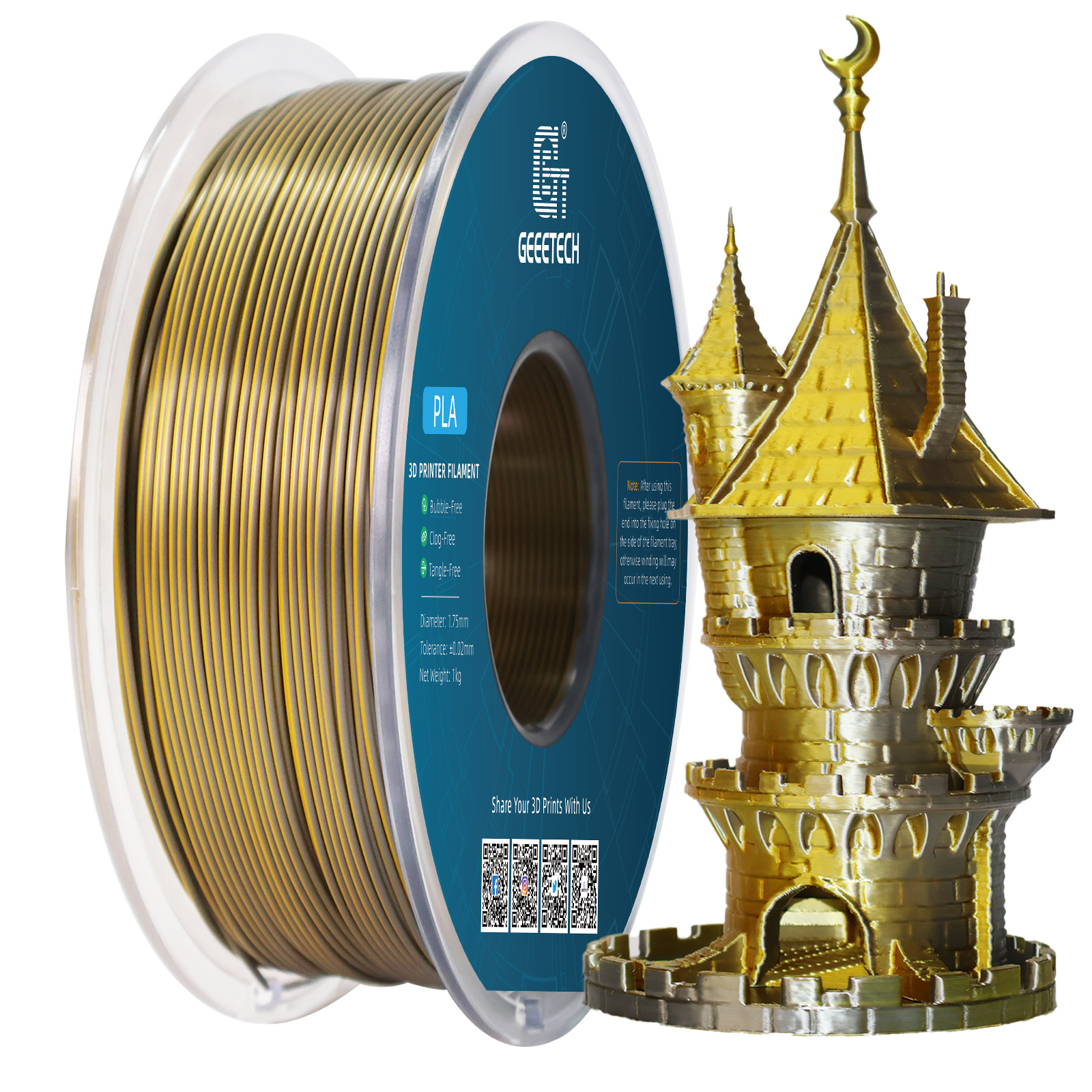 Imitation silk two-color gold and silver