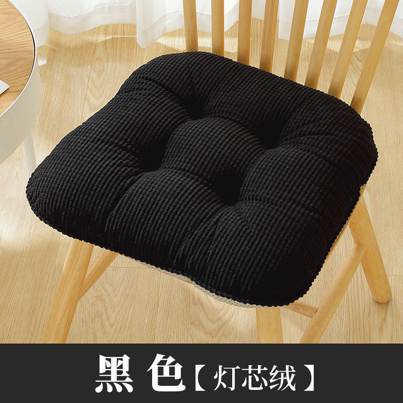 코듀로이 쿠션-블랙