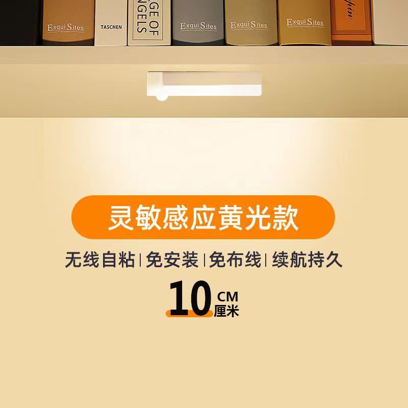 Las personas se encienden cuando vienen, la luz del sensor del cuerpo humano recargable, la luz del sensor automático por la noche, la luz de la puerta del pasillo, la tira de luz sin cableado