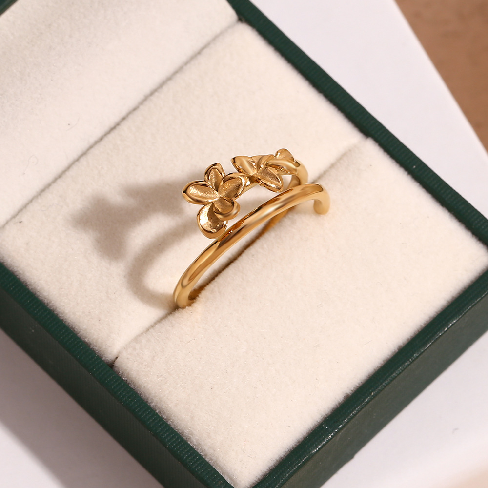 Flower Stainless Steel Ring