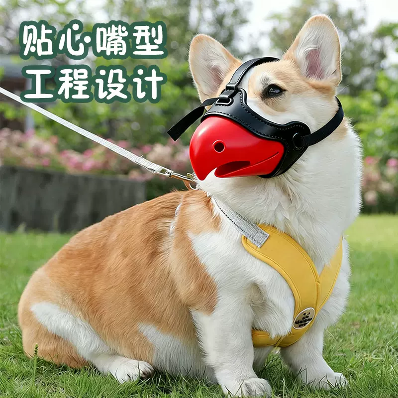 跨境TPR鹦鹉狗嘴套透气可调节宠物狗狗嘴套防咬防乱吃通用狗嘴套