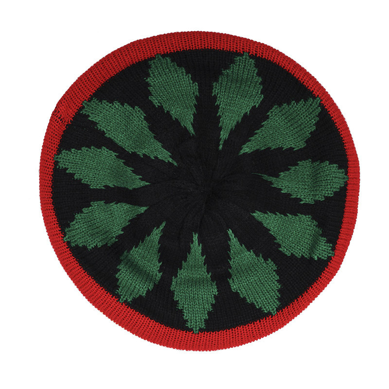 Unisex reggae wollen hoed regenboog gestreepte baret_voghion.com