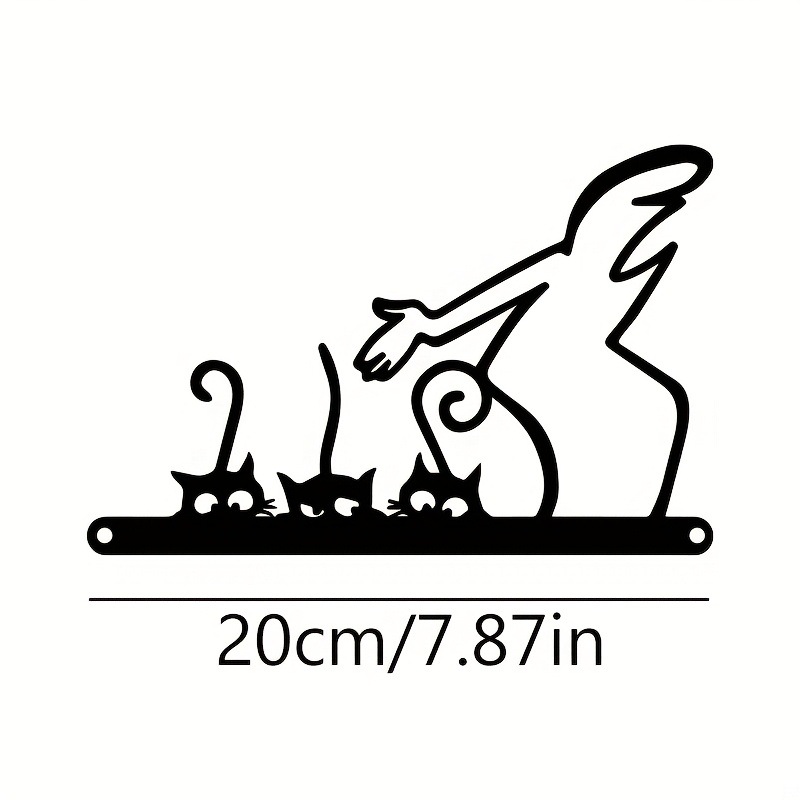 사람과 세 마리의 고양이