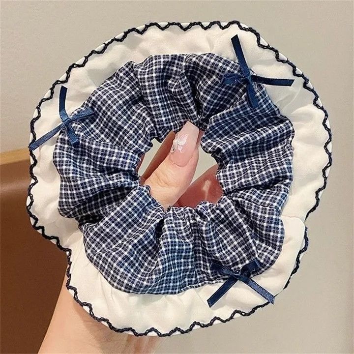Anillo para el cabello de intestino grueso de gran tamaño coreano, bufanda cuadrada de alta calidad femenina, cuerda para el cabello, banda elástica y duradera, flor de viento perezosa