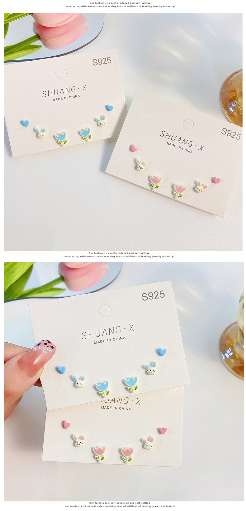 Fashion Heart Shape Alloy Spray Paint Womenu0027S Ear Studs 1 Set