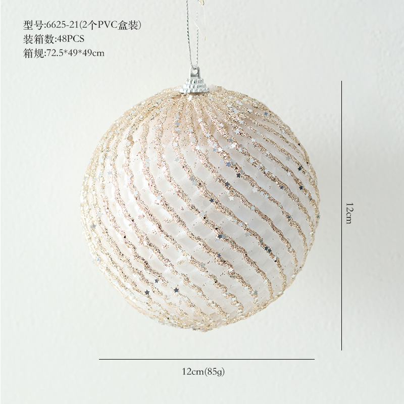 Nuevos productos transfronterizos ins Bola de Navidad de champán de alta gama Paquete de regalo Muletas Bola pintada de forma especial Colgante de decoración navideña