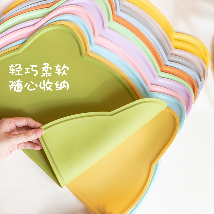 硅胶婴儿防溢餐垫猫型餐垫儿童餐垫防滑防潮易清洗儿童垫厂家批发|undefined