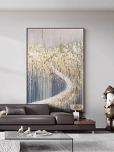 现代轻奢客厅沙发背景墙挂画2024新款高级感抽象玄关装饰画落地画
