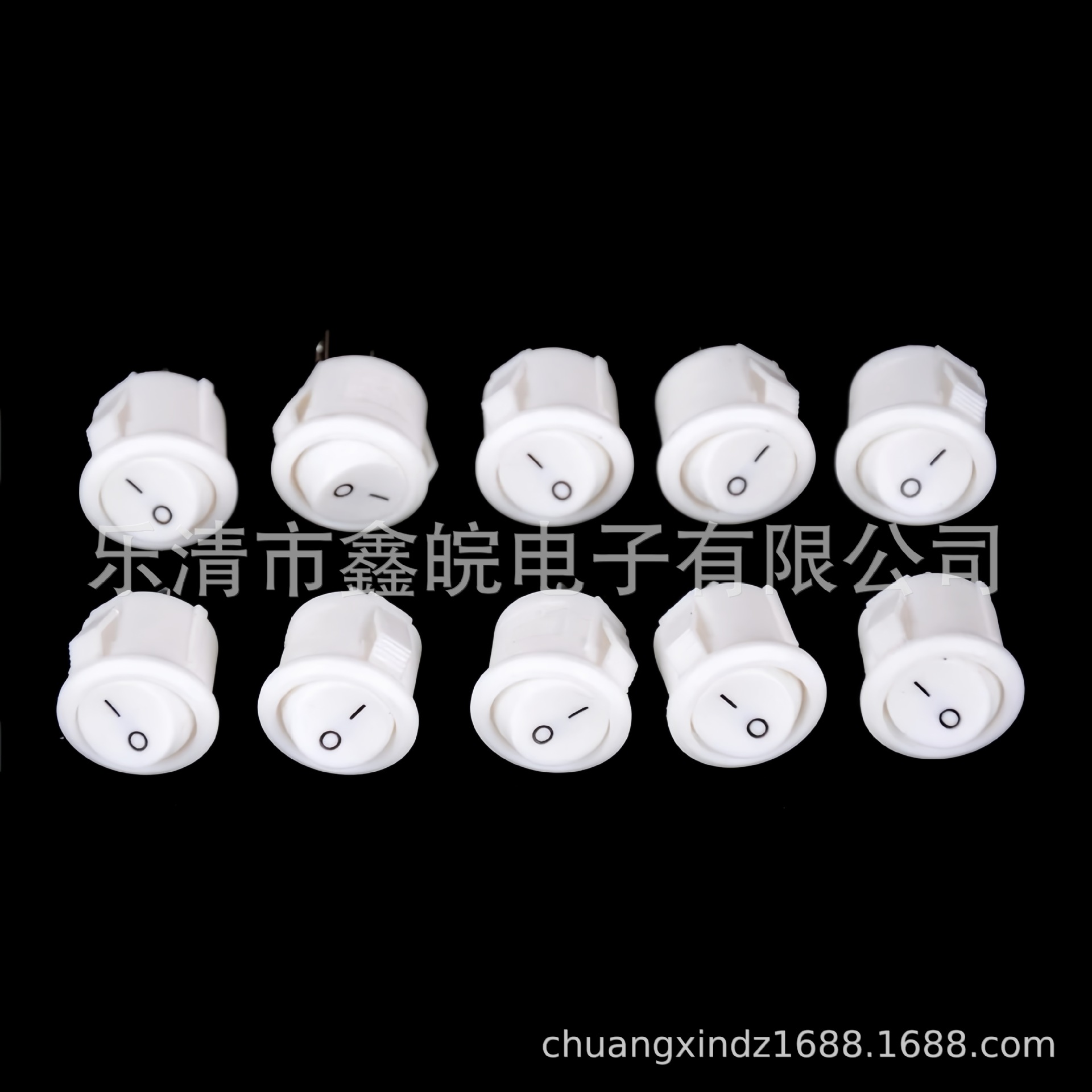 圆形船型开关KCD1-106S全圆形翘板 电源开关尺寸15MM 按键开关