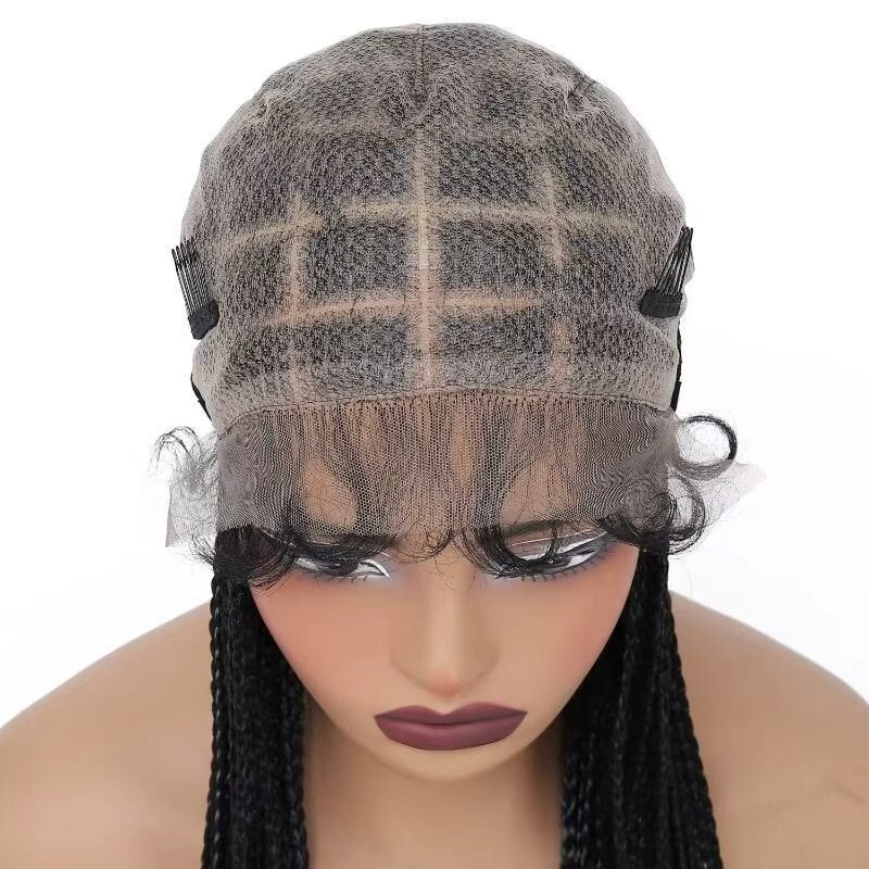 Foreign Trade African Cross-Border Synthetic Fiber Dreadlocks Box Braid Hand-Crocheted Lace Three-Strand Braids Crochet Hairpiece