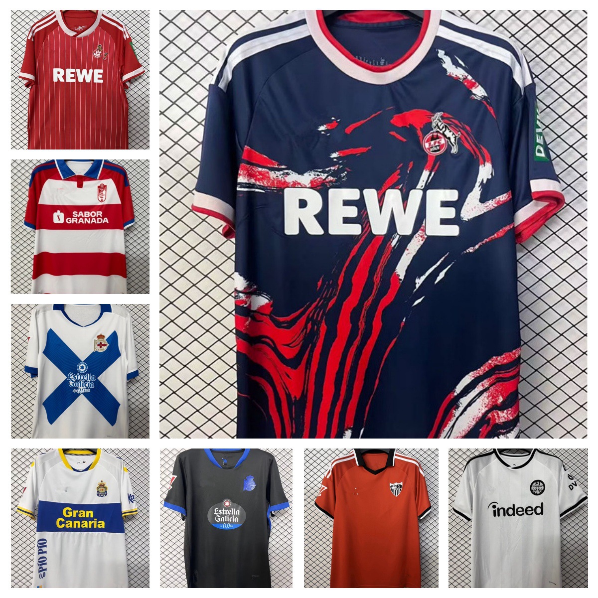 2627 Real Sociedad home and away jerseys, Real Sociedad Frankfurt, Cologne, Real Sociedad, Osasuna football uniforms