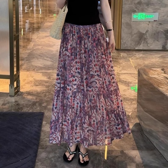 时尚套装裙女2025夏季新款洋气显瘦冰丝针织上衣半身裙气质两件套|undefined