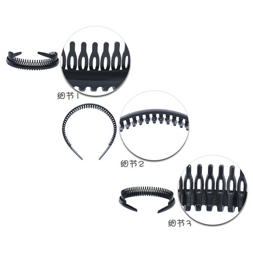Black hairband for women to wash their face with Internet celebrity toothed anti-slip headband hairpin hairpin hair binding broken hairpin hairpin headdress for women