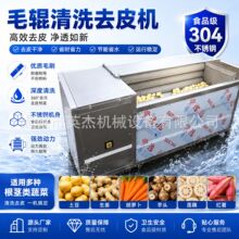 毛刷清洗机商用红薯土豆芋头清洗设备根茎类果蔬去泥毛辊清洗机