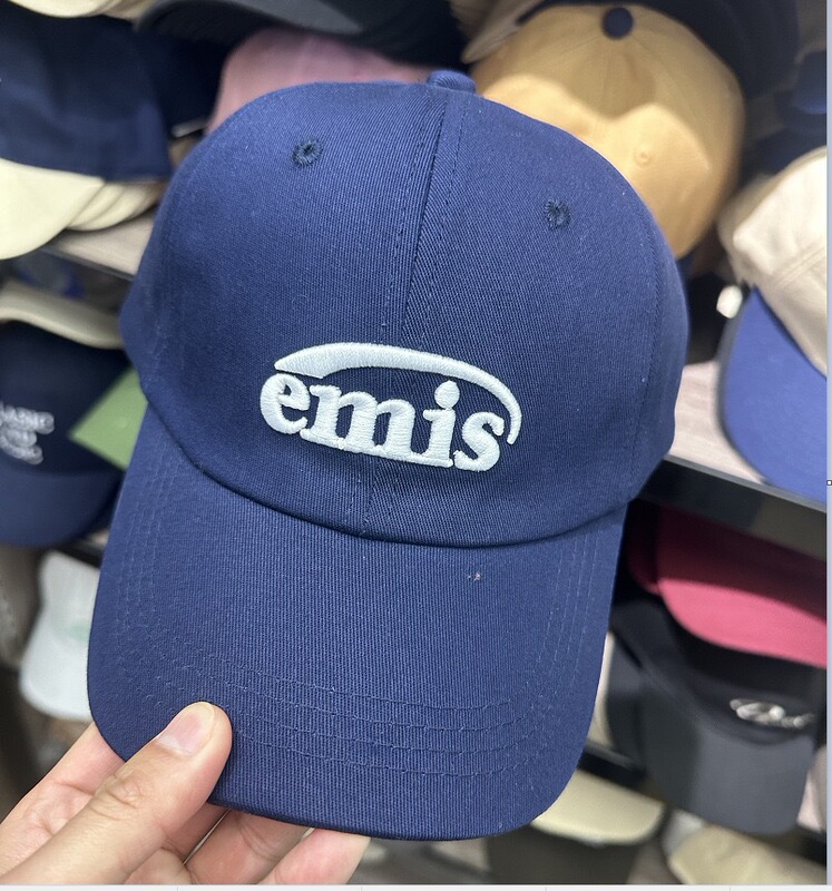 韓国 emis 帽子赤野球帽女性のための春と夏のカジュアル刺繍多用途ソフトトップビッグヘッドキャップ男性のための|undefined