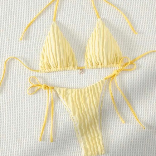 2024 New European and American Sexy Bikini Bikini Split Swimsuit Women's Three-Point Slim Cross-Border Amazon