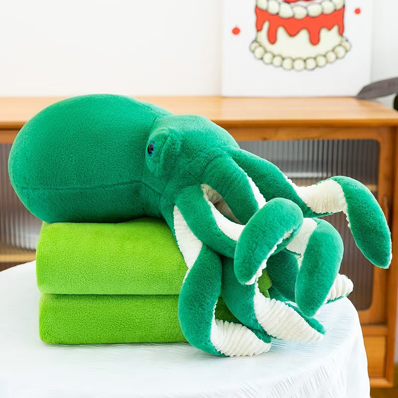 Cojín Manta de Peluche de Pulpo 2 en 1 de Peluche Corto y Algodón PP, Multifuncional image 15
