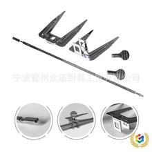 ✅厨房烧烤火鸡烤肉架 电烤箱不锈钢旋转烤鸡叉烤箱烤鸡架