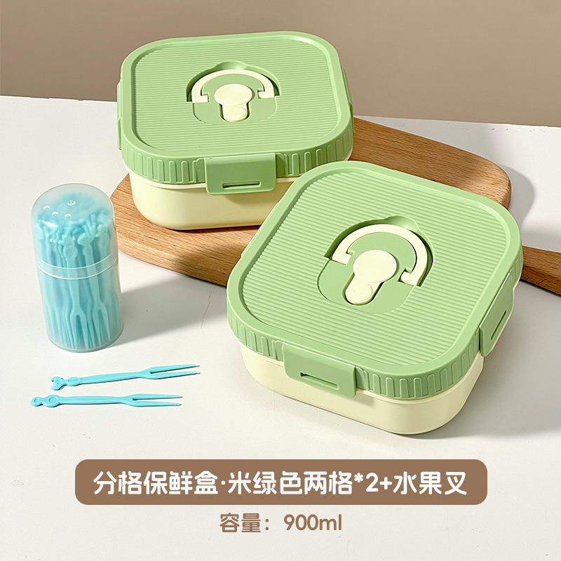 Caja de almuerzo de frutas para niños con microondas, caja de almuerzo portátil para estudiantes de primaria, caja de alimentos frescos para picnic