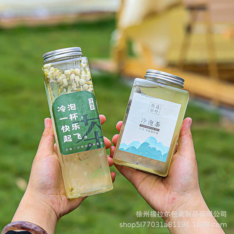 Cold tea bottle with strainer nai snowflake tea bottle fruit tea cold tea net red milk tea bottle pet juice plastic bottle Cold tea bottle with strainer nai snowflake tea bottle fruit tea cold tea net red milk tea bottle pet juice plastic bottle