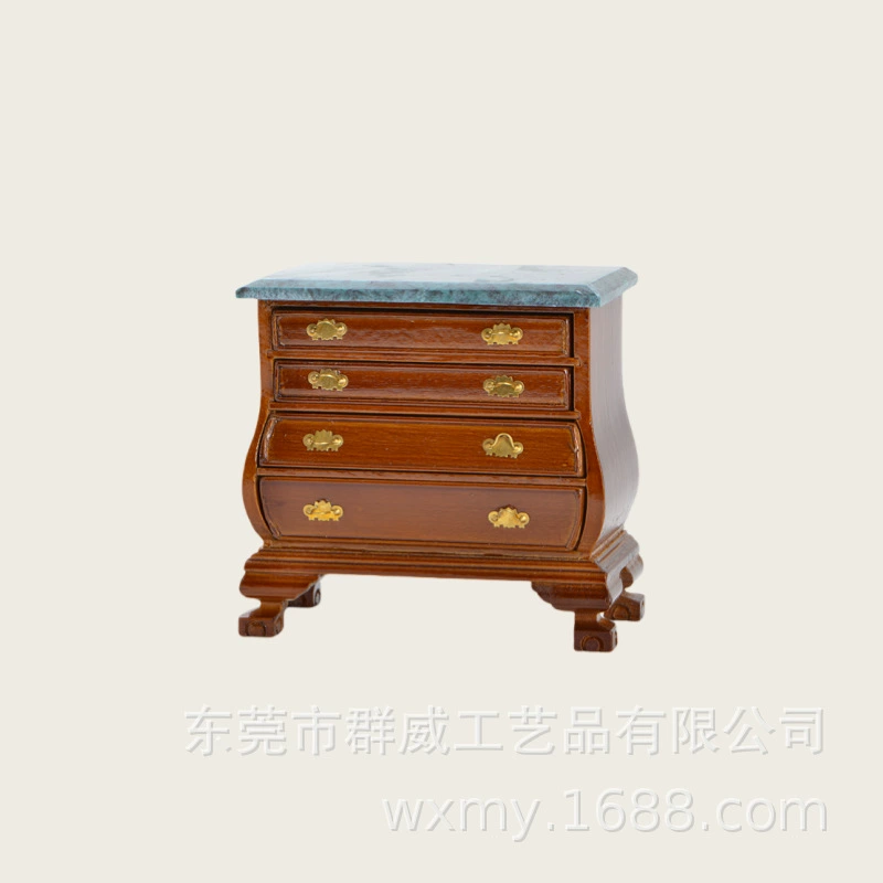 Мини-кукольный домик 1:12 миниатюрная модель мини-мебель шкаф боковой шкаф массивная древесина