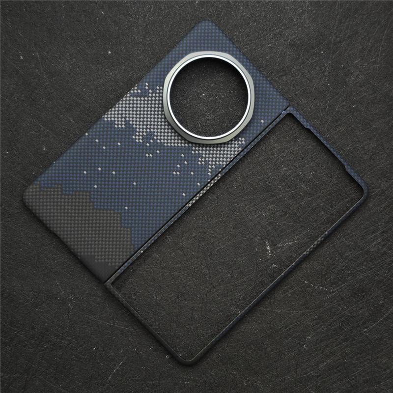 Honor Magic V5 ケブラー携帯電話ケース超薄型 V5 中央軸磁気ハードシェルアラミドカーボンファイバーに適しています。|undefined