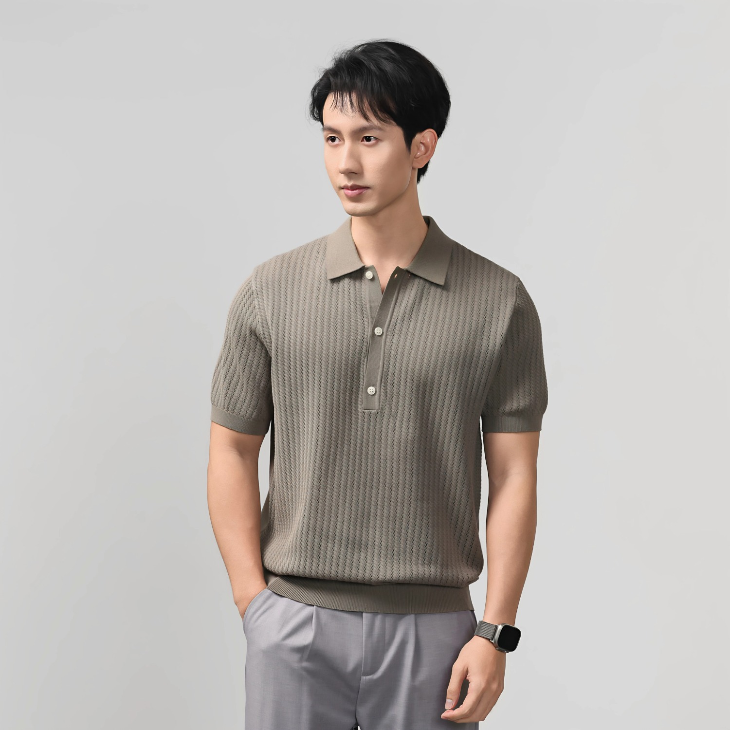 Camisas de punto de estilo antiguo, camisetas de manga corta, camisetas de hombre, texturas de verano comerciales, fábrica transfronteriza al por mayor