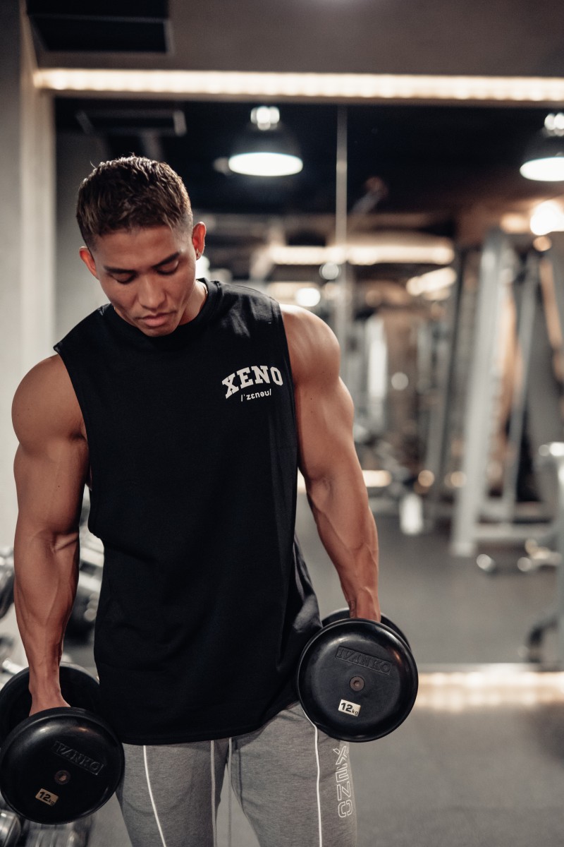 Men's Sleeveless T-Shirt Trendy Brand Muscular Design Fitness Summer Running Training Vest Sports Clothes For Men_viptrois.com