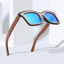 2023新款复古竹木眼镜 男士方形高档太阳眼镜 木质太阳镜墨镜批发