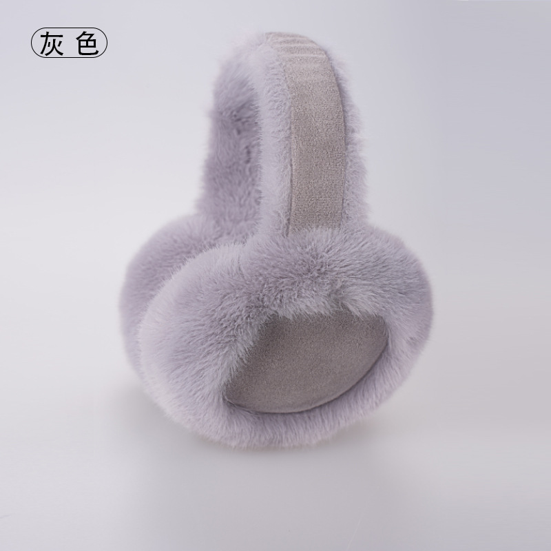 Orejeras calientes plegables de otoño e invierno de las mujeres de moda de felpa orejeras de invierno al aire libre a prueba de frío orejeras calentador del oído orejeras estudiante