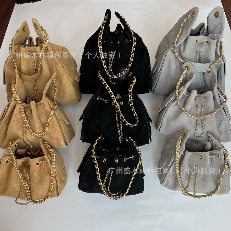 クロスボーダー 25s Xiaoxiangfeng 25bag ヒッピーホーボー牛革脇の下バッグ菱形チェーン巾着ファッションショルダーレディースバッグ|undefined