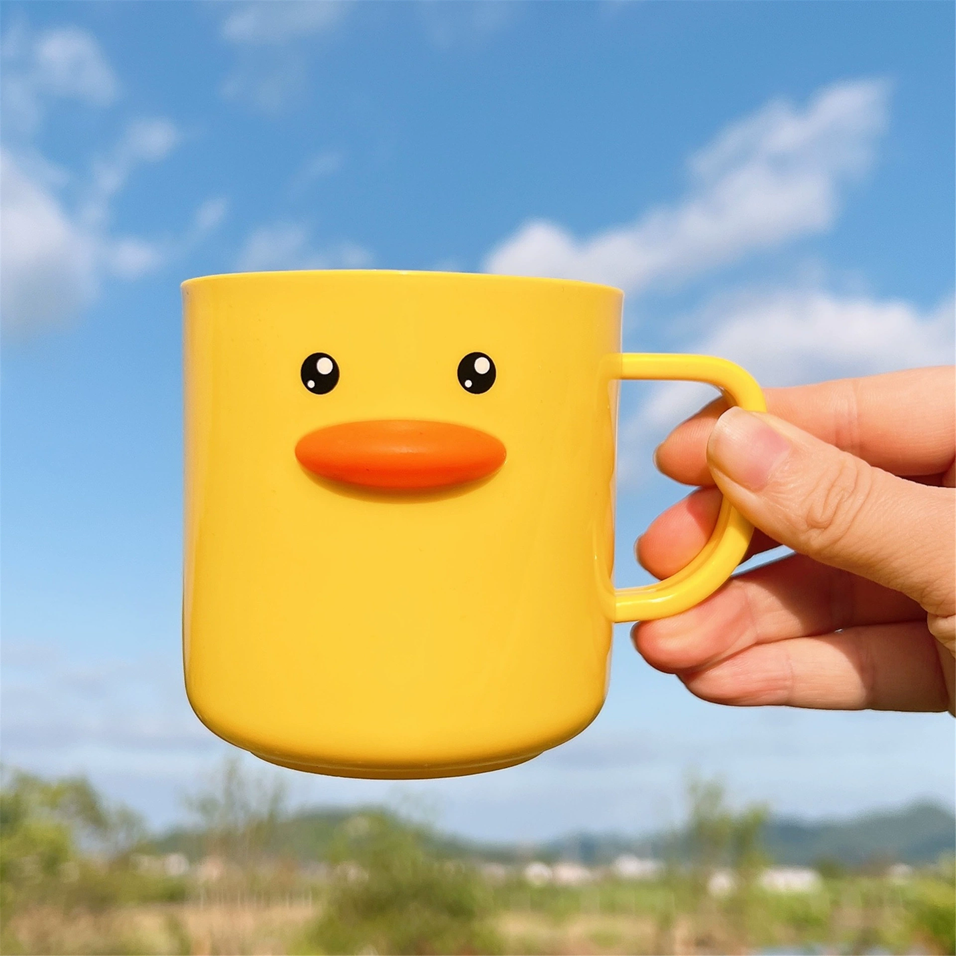 B.Duck, детский забавный креативный мультяшный пластиковый стакан для полоскания рта для домашнего использования, простой и элегантный дизайн, защита от падения