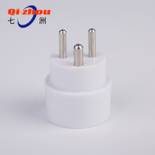 丹麦脚-欧式孔转换器 单转单欧式转换插头 丹麦旅行便携转换插头