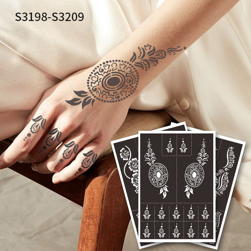Body Painting Cut Out Tattoo Template Environmentally Friendly Inkjet Tattoo Tattoo Template Henna Source Manufacturer Wholesale