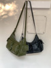 Universal retro green capacious one-shoulder bag, brand polyurethane shoulder bag, Korean style