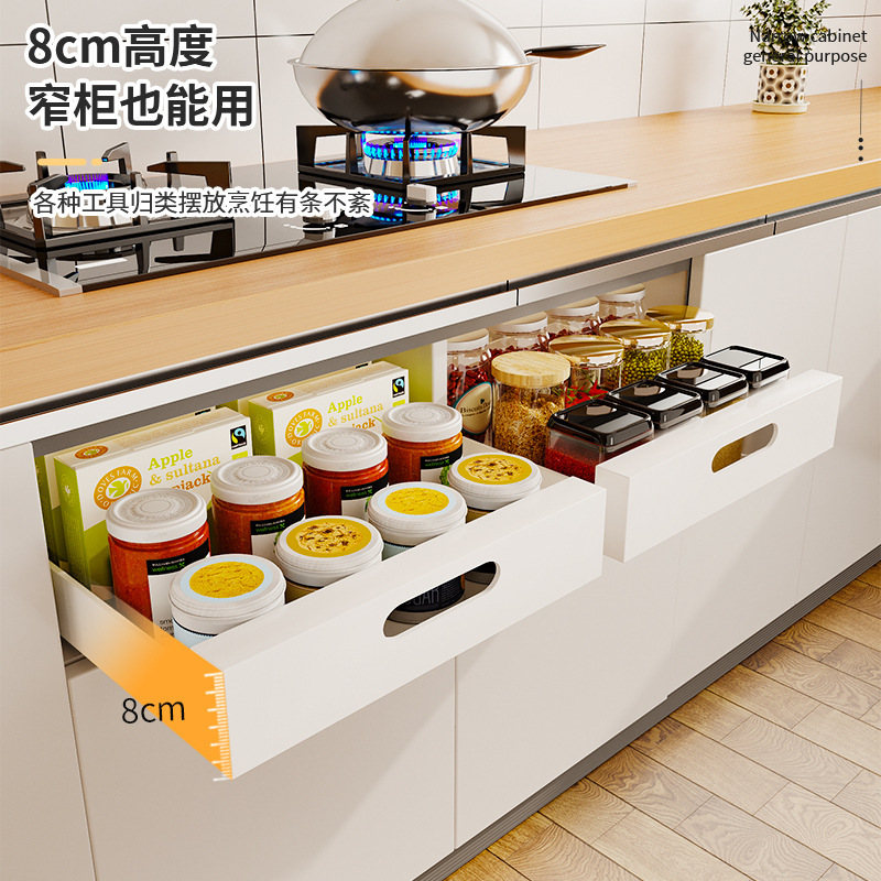 新しい引き出しバスケット収納食器棚食器棚食器棚小型キャビネット棚家庭用キッチンシンク水たまりバスケット|undefined
