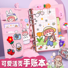 Ziyi AKI sauce hand ledger set cute girl heart loose-leaf detachable notebook girl's notebook luxury gift box