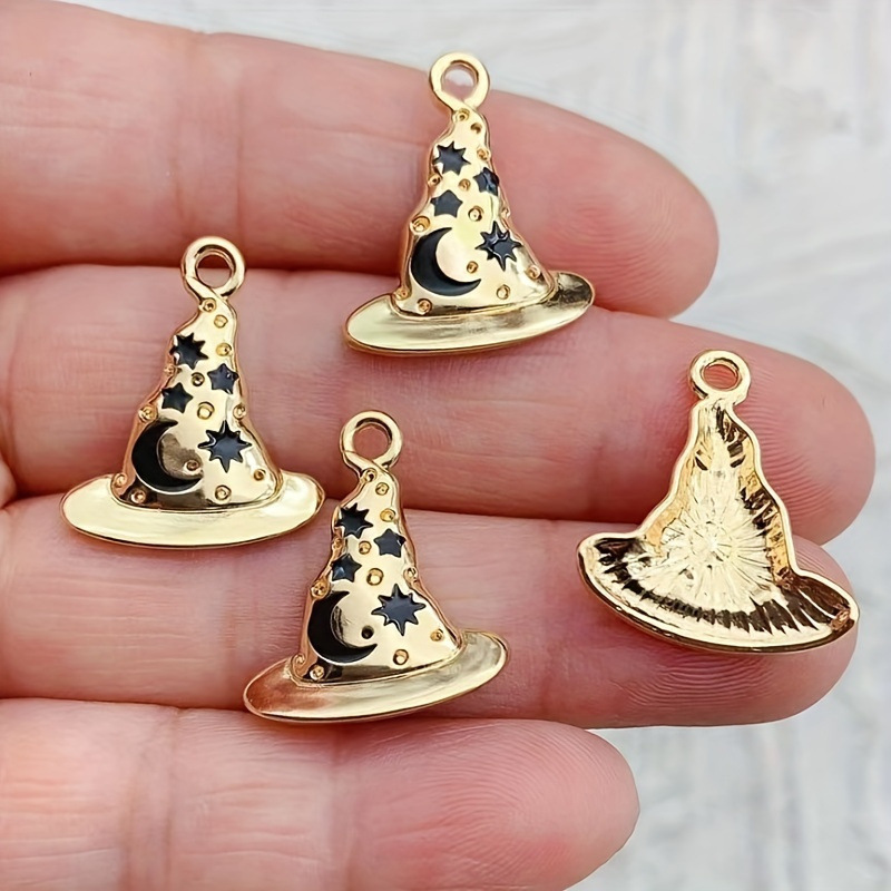 Halloween Funny Fun Magic Cap Skull Ghost DIY Alloy Jewelry Accessories Earrings Necklace Pendant