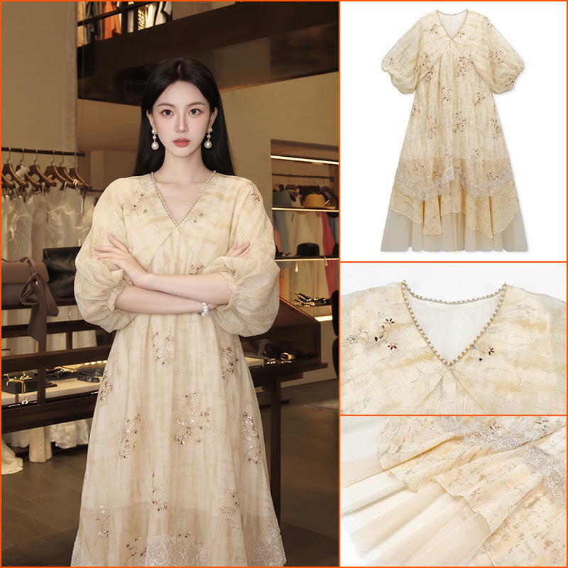 New Chinese-Style Elegant and Versatile Design Fairy Dress, Summer New Model, Stunning Embroidered Hanfu Dress for Women P0429