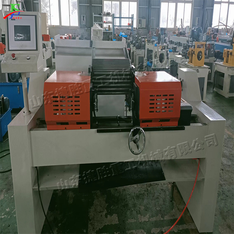 Máquina de biselado de doble extremo de tubería de acero inoxidable de alimentación automática máquina de fresado de ángulo de tubería hidráulica de doble extremo equipo de biselado de tubería