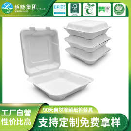 批发纸浆餐具外卖薯条炸鸡鸡米花加厚方形餐盒可降解一次性汉堡盒