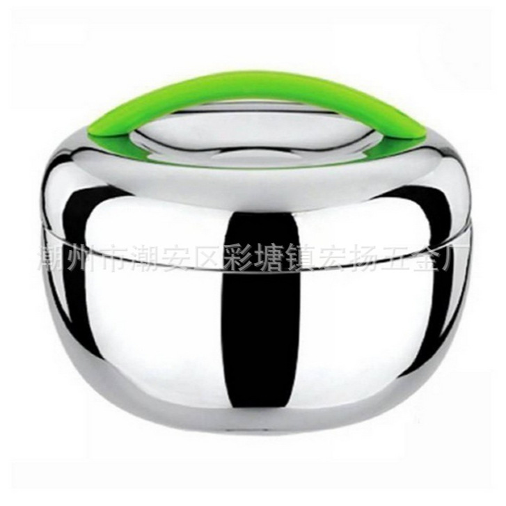 Directo DE FÁBRICA DE Apple Bento no magnético de acero inoxidable de doble capa aislada caja de almuerzo del estudiante