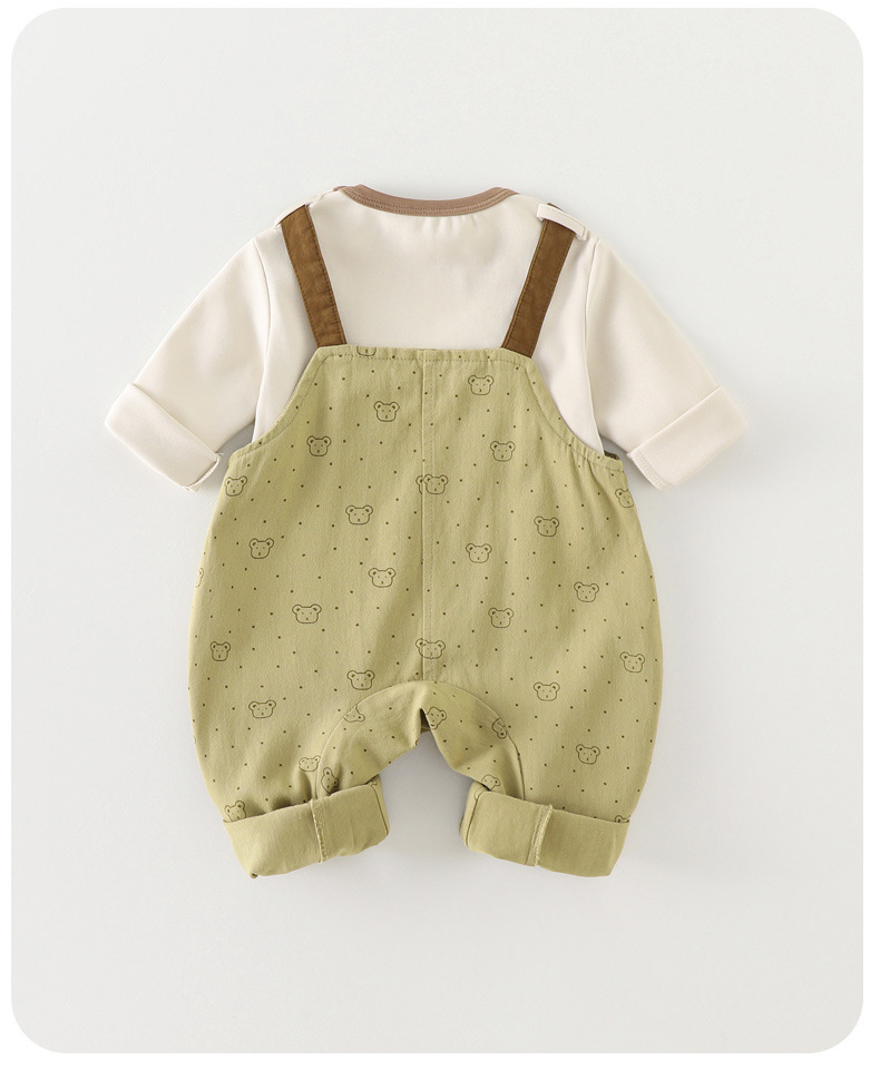 Ensemble de salopettes à manches longues pour garçons et filles_voghion.com